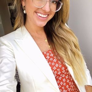 White Linen Quarter Sleeved Loft Blazer